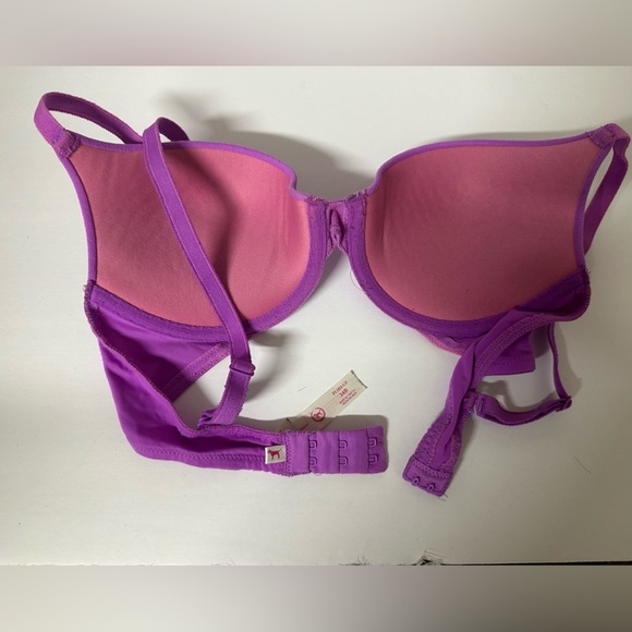 PINK Victoria's Secret Vibrant Purple Push-Up Bra Size 34b - Picture 2 of 4